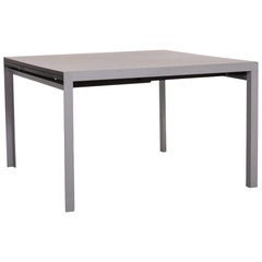Zanotta Estenso Metal Dining Table Wood Brown Folding Table Function
