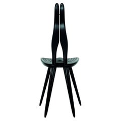 Zanotta Fenis CM Chair in Black Frame by Carlo Mollino