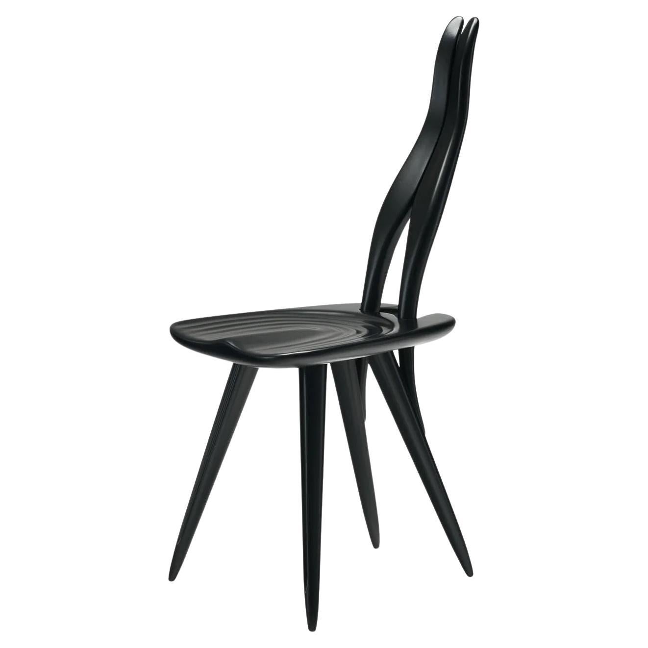 Zanotta Fenis CM Solid Maple Wood Chair by  Carlo Mollino