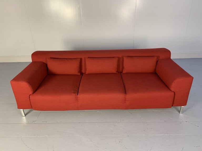 Zanotta “Greg” 3-Seat Sofa and Ottoman, in Red Alpaca Wool For Sale at  1stDibs | zanotta greg sofa, zanotta greg