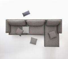 Zanotta Hiro Modular Sofa in Quadrifoglio Fabric with Aluminum Alloy Frame