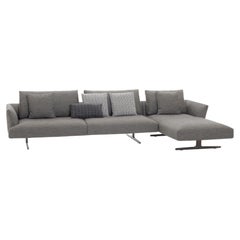 Zanotta Hiro Modular Sofa in Quadrifoglio Fabric with Aluminum Alloy Frame