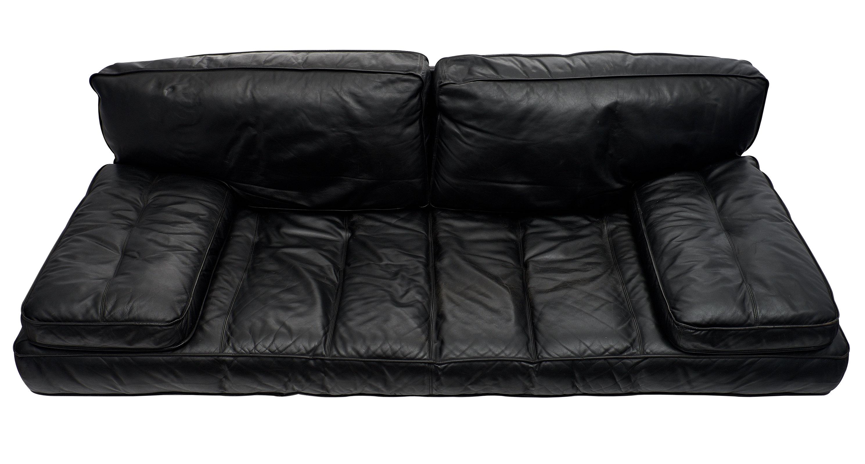 Modern Zanotta Italian Leather Milano 210 Sofa