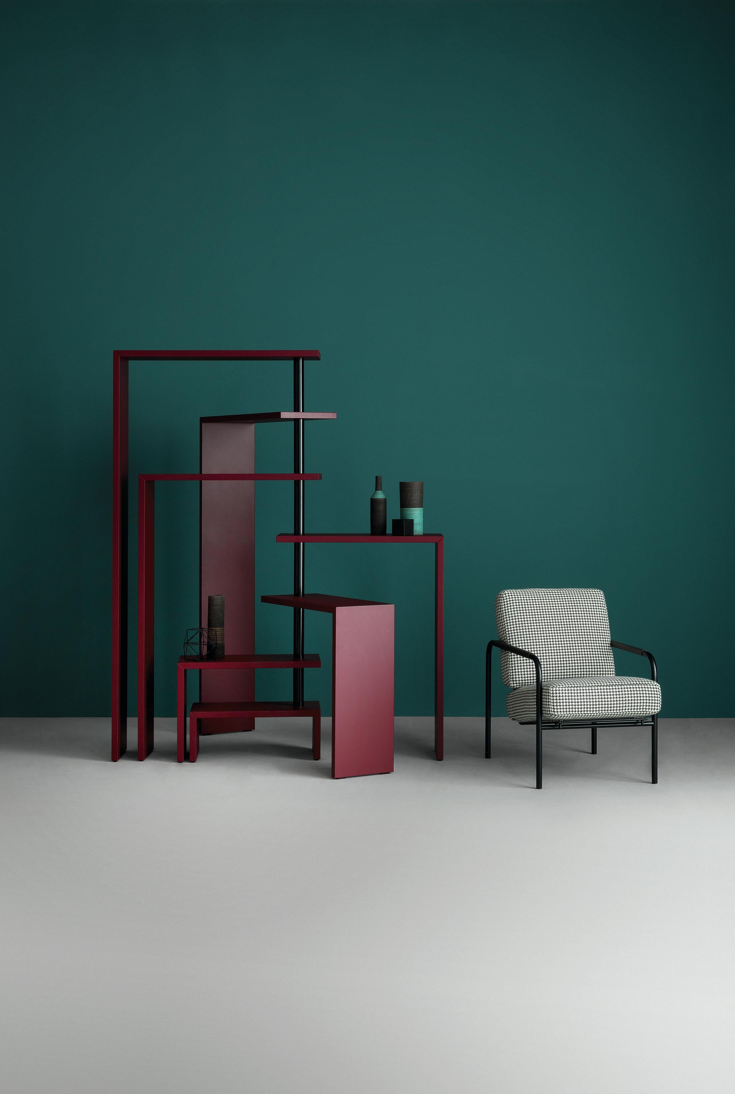 Zanotta Joy Mueble Giratorio de 7 Estantes de Tablero de Densidad Media Negro Acero en venta