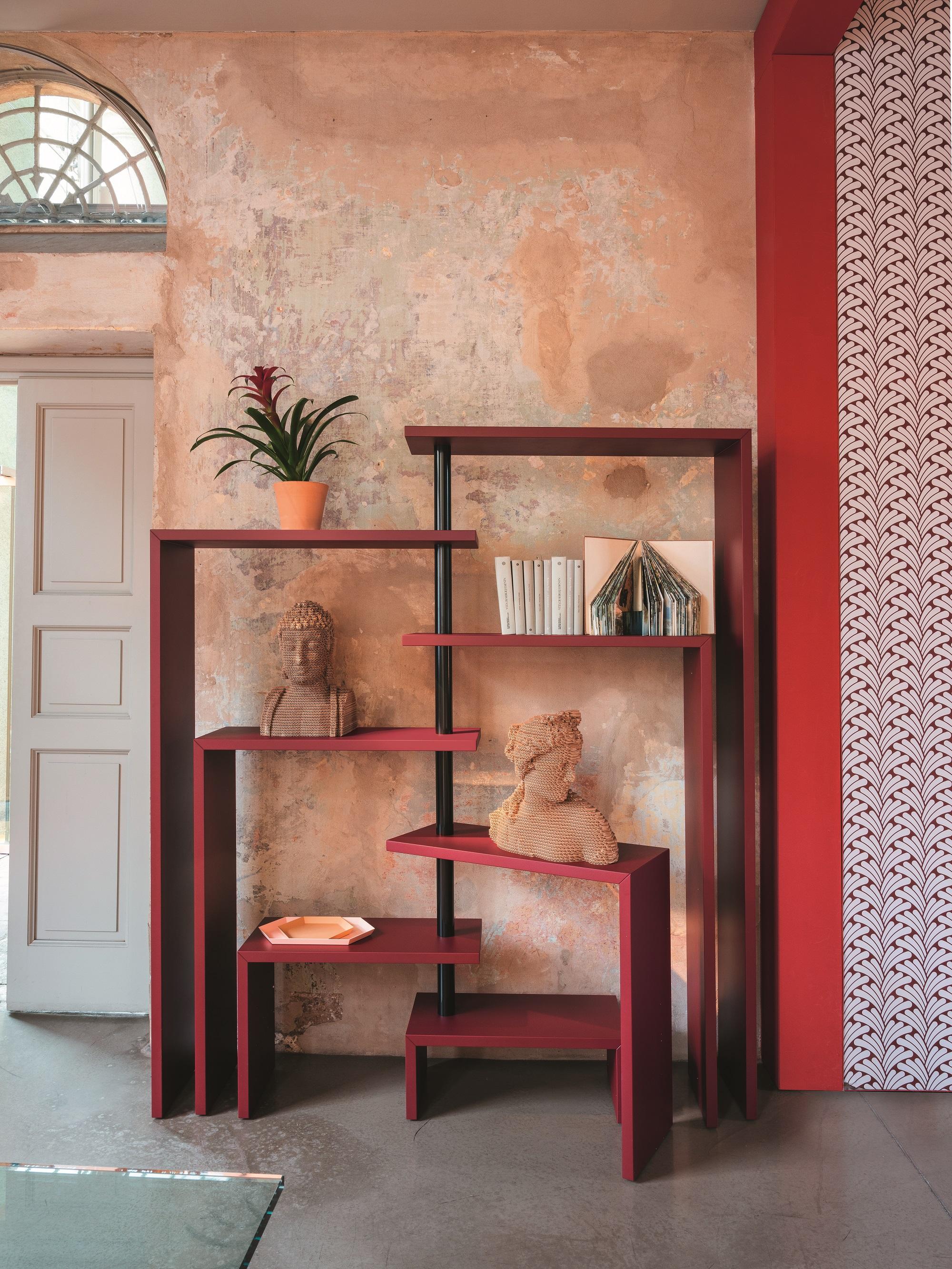 Zanotta Joy Mueble Giratorio de 7 Estantes de Tablero de Densidad Media Negro en venta 1