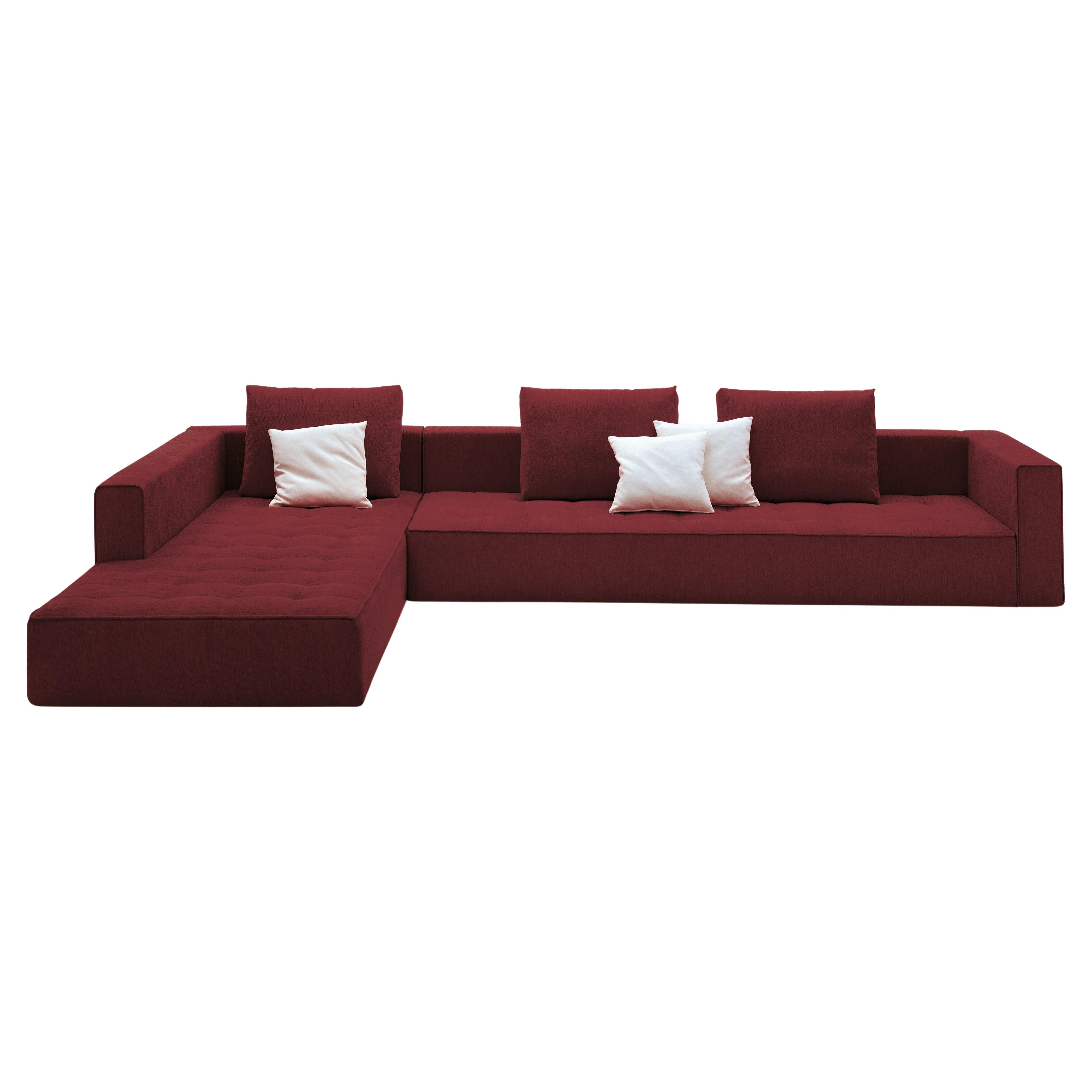 Zanotta Kilt Modular Sofa in Quadrifoglio Fabric by Emaf Progetti For Sale