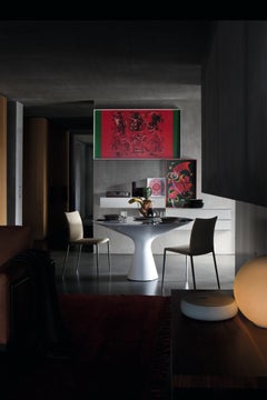 Großer Zanotta-Tisch Blanco mit Cristalplant-Platte und Rahmen von Jacopo Zibardi