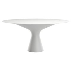 Grande table Zanotta Blanco avec plateau et cadre en aubergine par Jacopo Zibardi