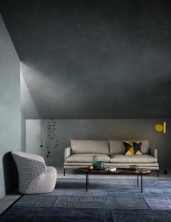 Mesa Niobe Grande Zanotta con Tablero de Mármol Marquinia y Estructura de Acero Negro