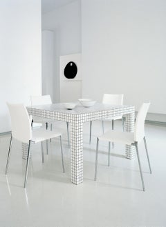 Zanotta Large Quaderna Table/Writing Desk in White Plastic Laminate, Superstudio
