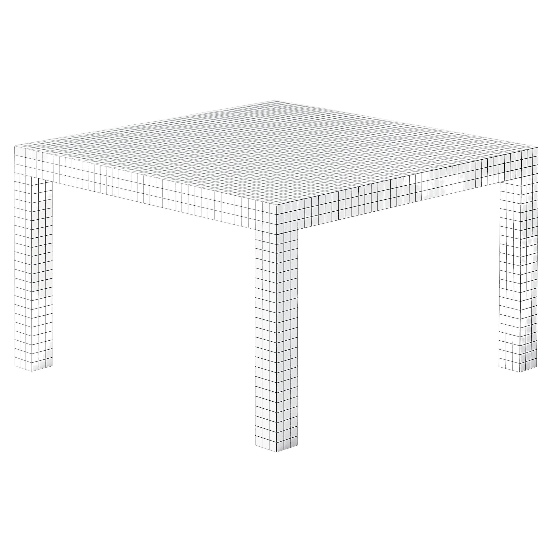 Zanotta Large Quaderna Table/Writing Desk in White Plastic Laminate, Superstudio