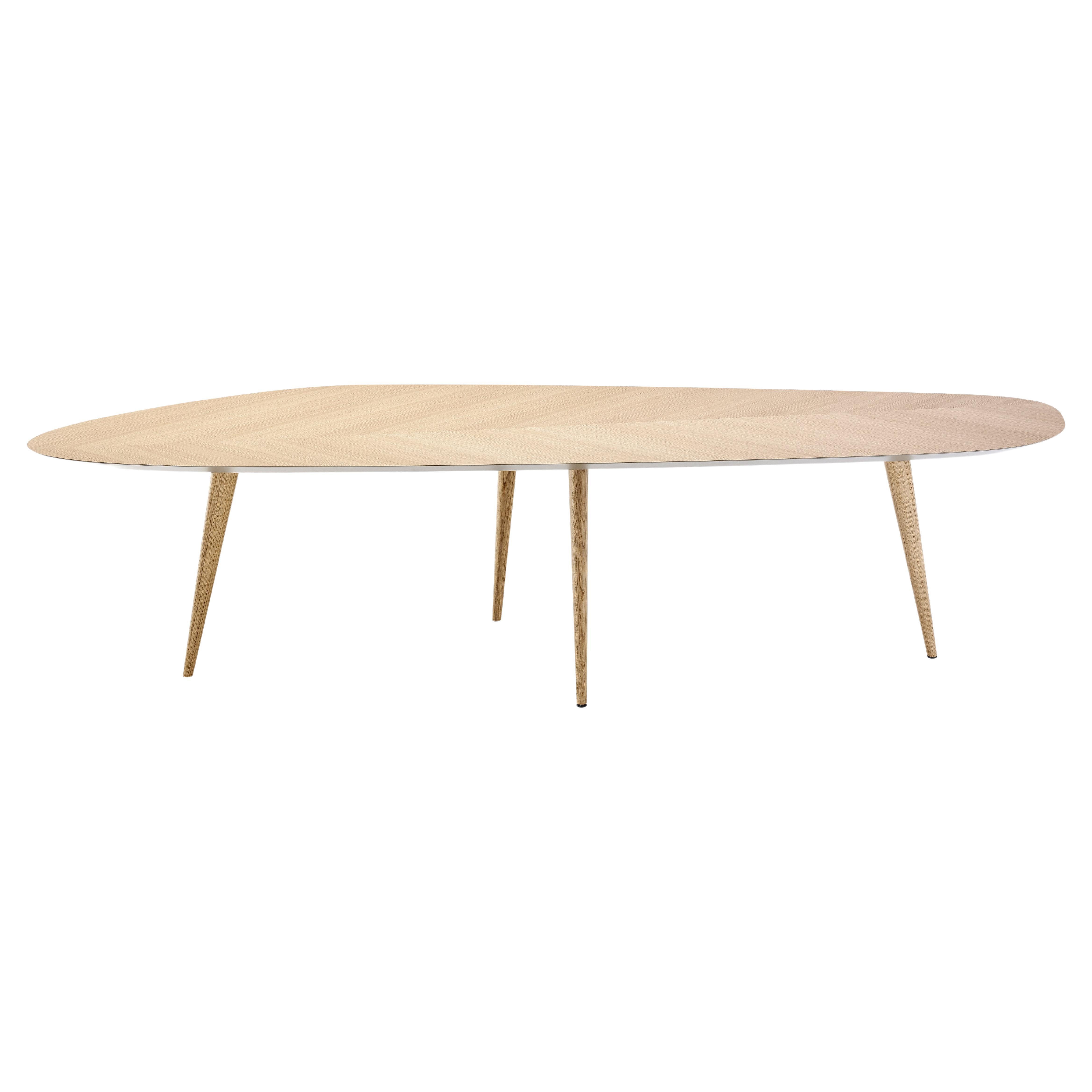Zanotta Large Tweed Table in Natural Oak Top and Frame by Garcia Cumini For Sale