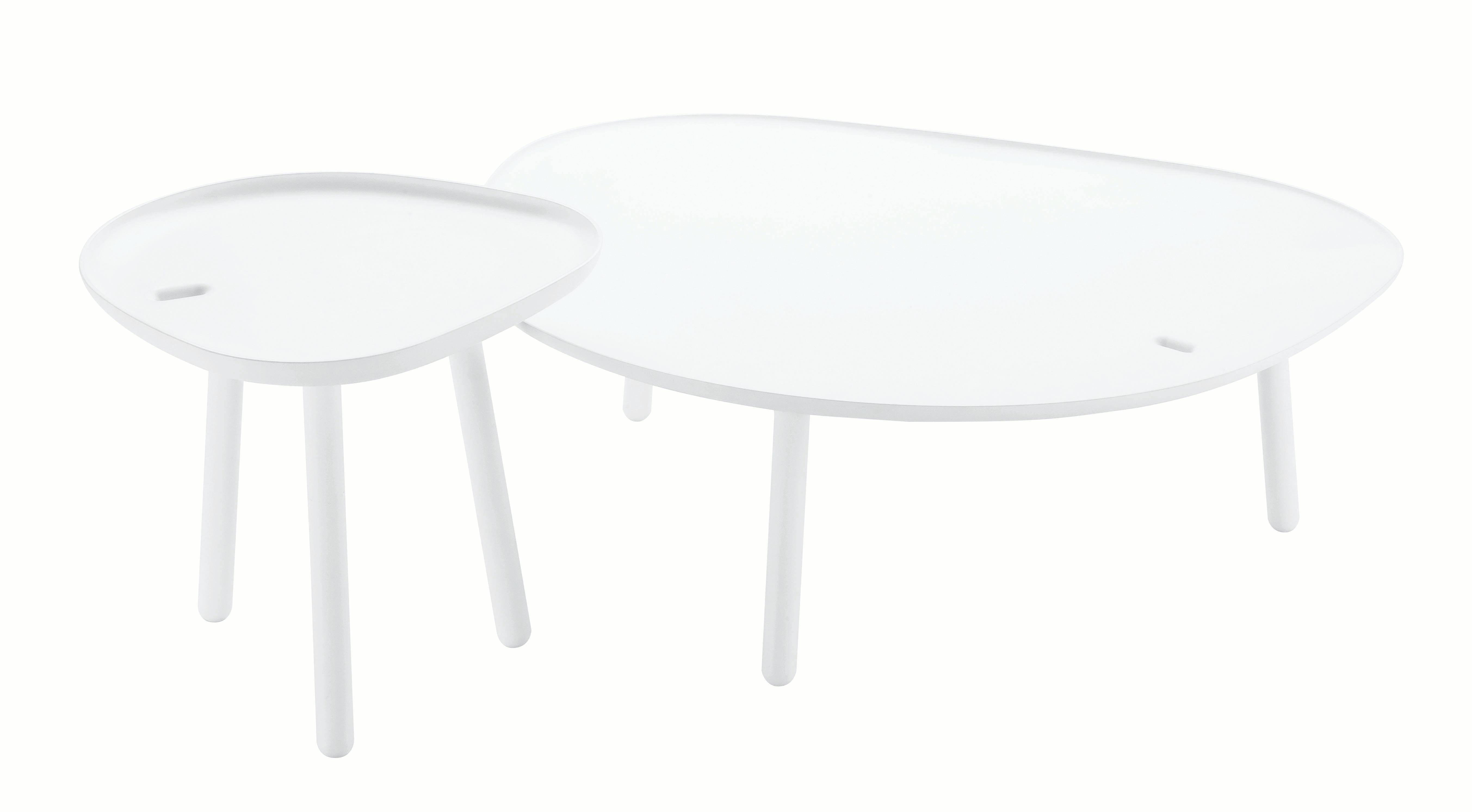 italien Petite table Zanotta Loto en résine acrylique blanche par Ludovica+Roberto Palomba en vente