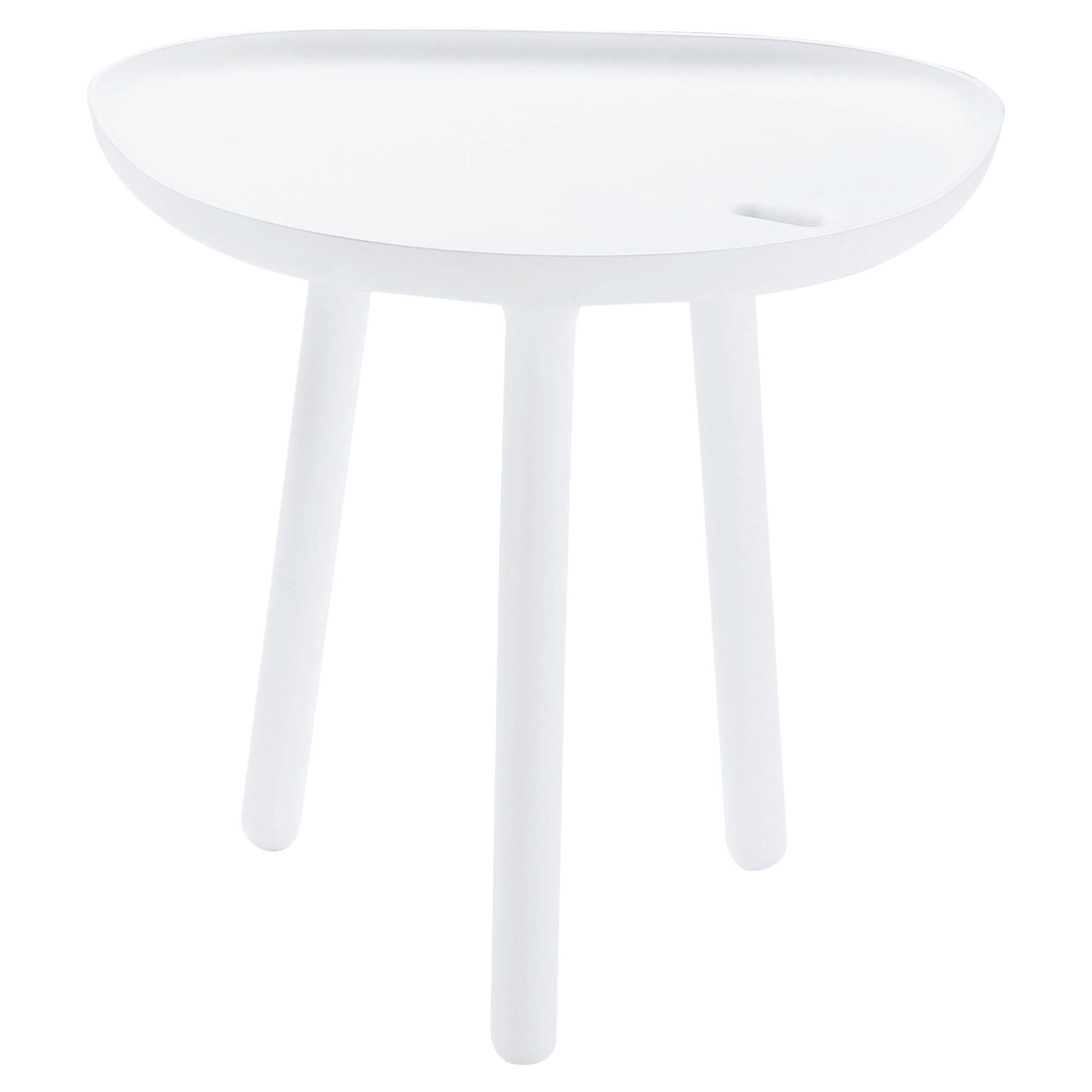 Zanotta Loto Small Table in White Acrylic Resin by Ludovica+Roberto Palomba