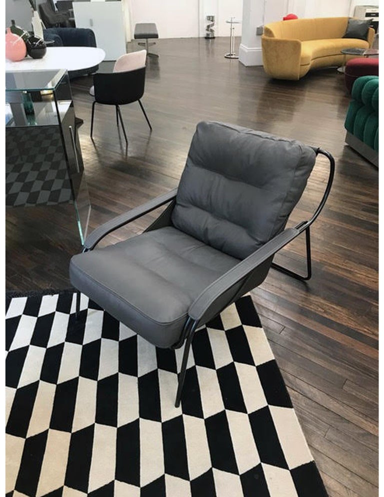 Zanotta Maggiolina Leather Armchair For Sale at 1stDibs