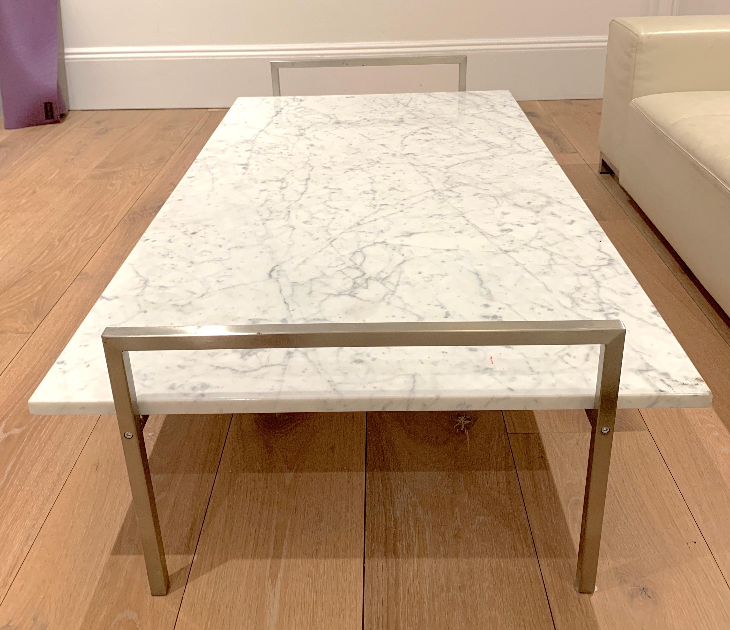 Modern Zanotta Marble Coffee Table For Sale