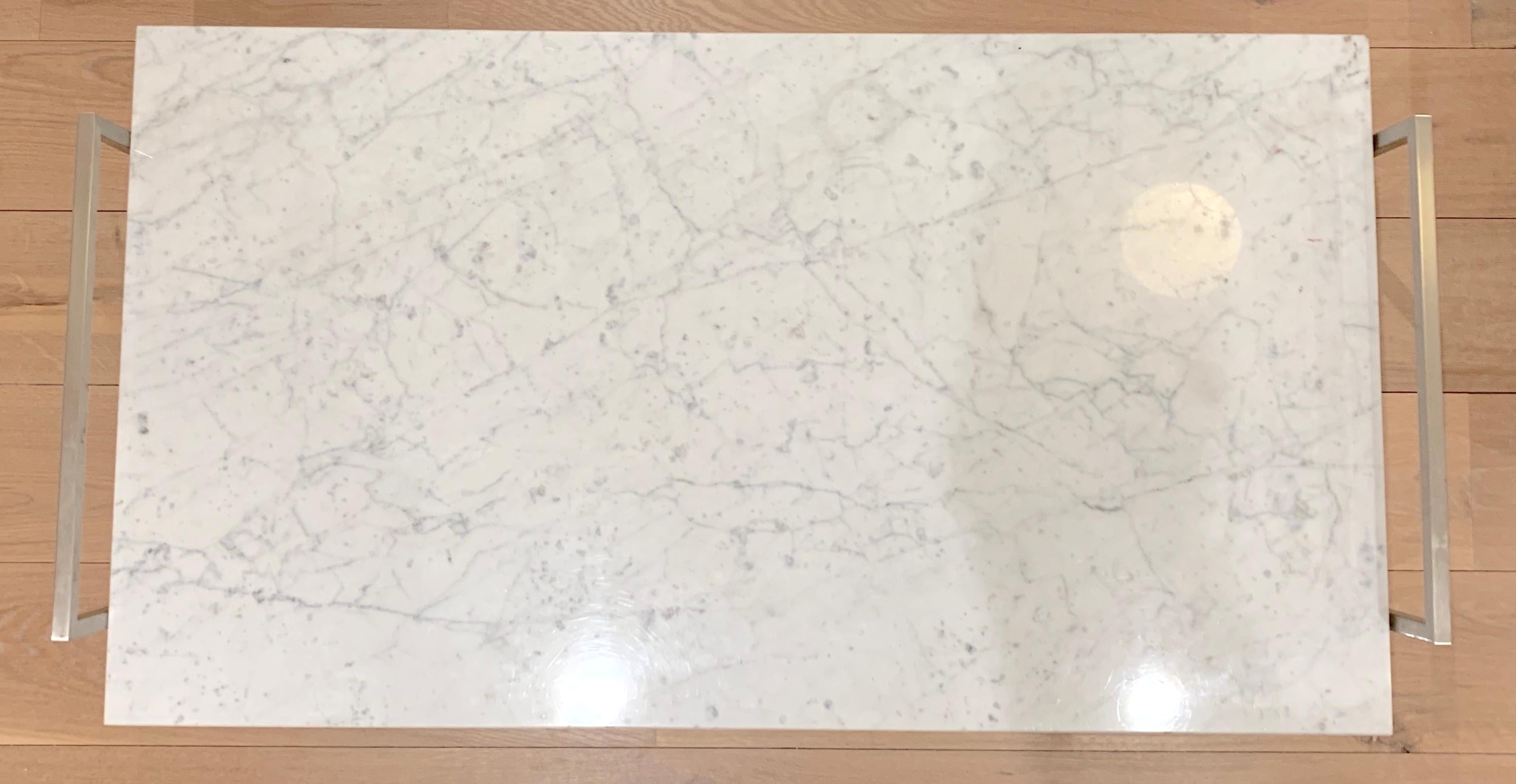 Polished Zanotta Marble Coffee Table For Sale