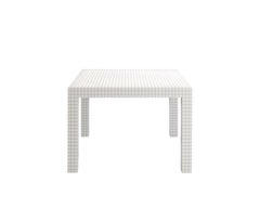 Zanotta Medium Quaderna Square Table in White Plastic by Superstudio
