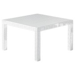 Zanotta Medium Quaderna Table/Writing Desk in White Plastic by Superstudio