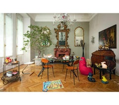 Zanotta Medium Reale CM Table in Clear Glass Top with Natural Oak Frame