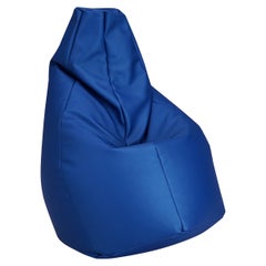 Zanotta Medium Sacco in Tessuto Blu Vip di Gatti, Paolini, Teodoro