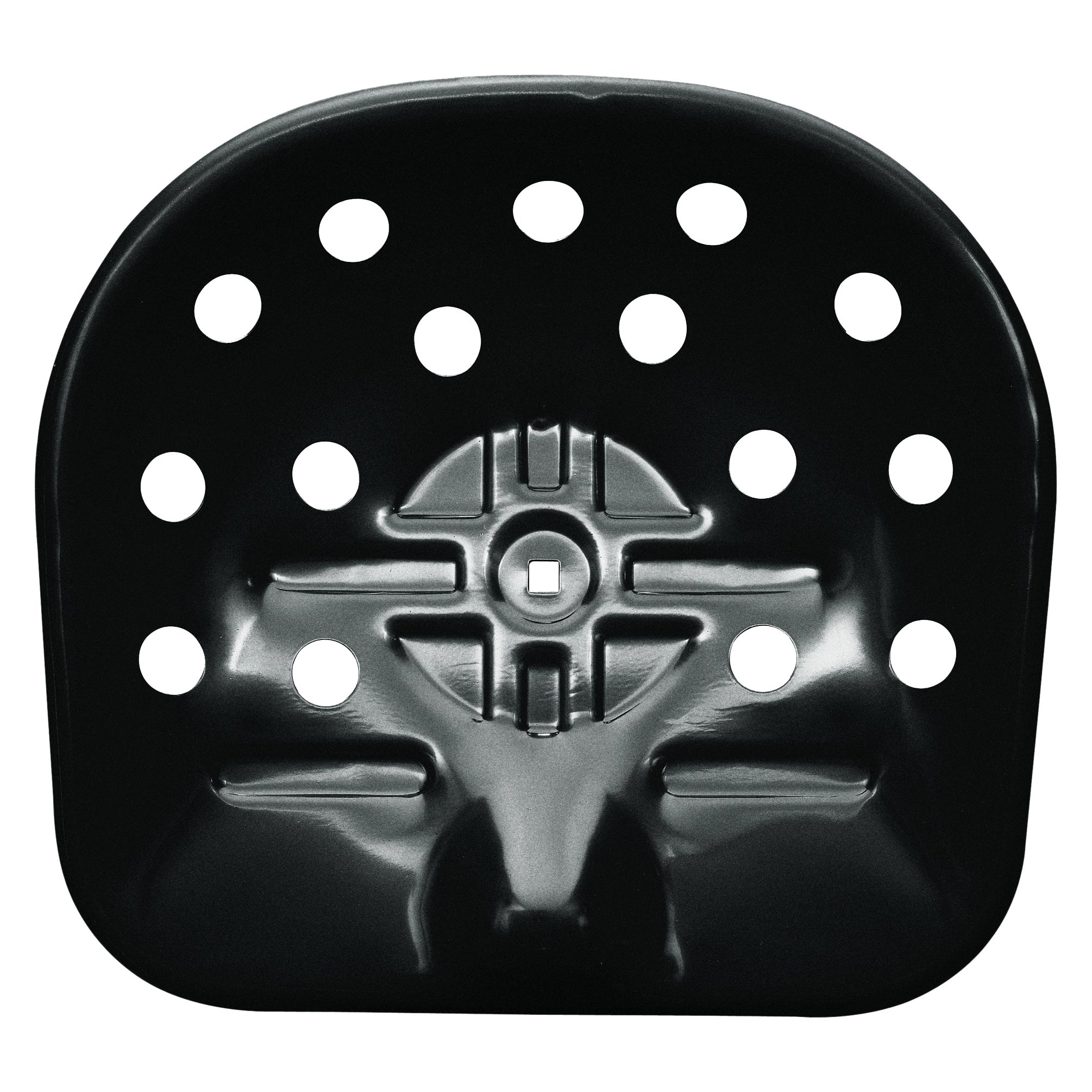 Zanotta Mezzadro Stool in Black with Chromium Plated Steel Stem & Beech Base