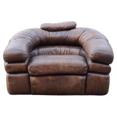 Zanotta Model Straccio De Pas, D'Urbino, Lomazzi Original Lounge Leather Chair