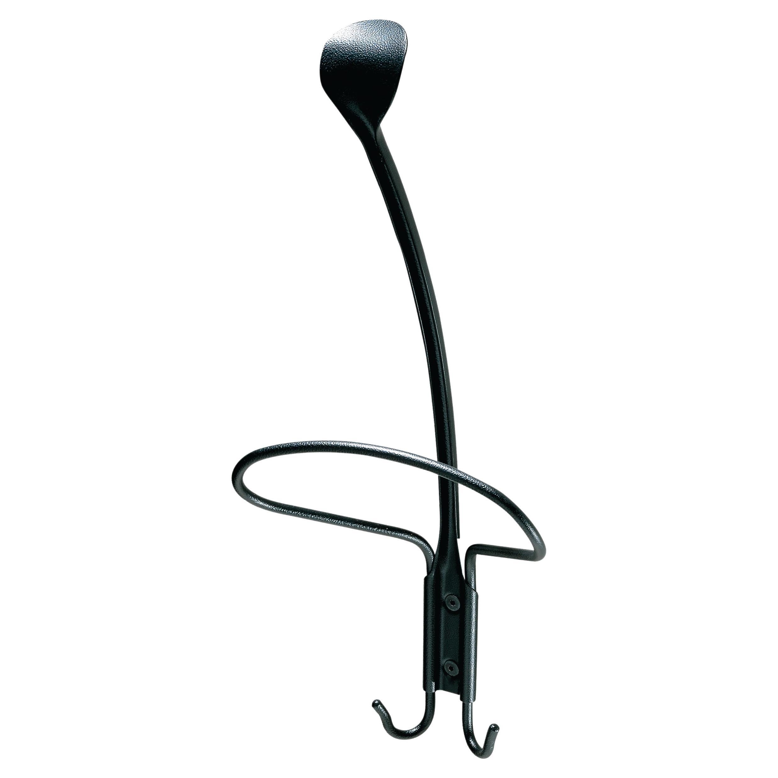 Zanotta Museo Coat Hanger in Black Painted Steel with Scratch-Resistant Finish For Sale