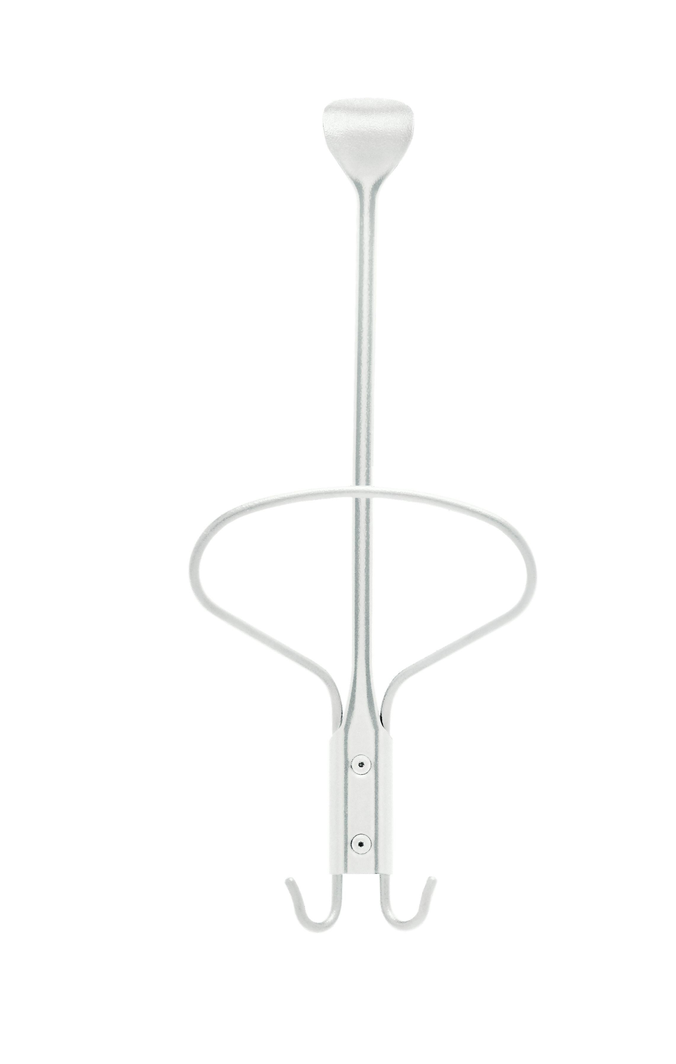 Zanotta Museo Coat Hanger in White Painted Steel with Scratch-Resistant Finish by Enzo Mari

Wall-mounted coat hanger single steel element, painted black or white with scratch- resistant finish. Available in black or white. The hat rack is sold in