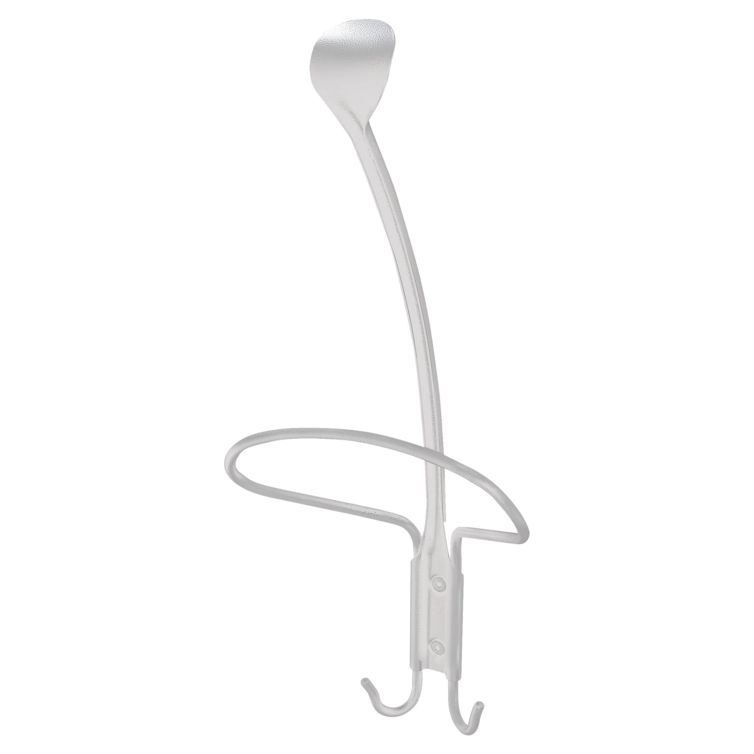 Zanotta Museo Coat Hanger in White Painted Steel with Scratch-Resistant Finish For Sale