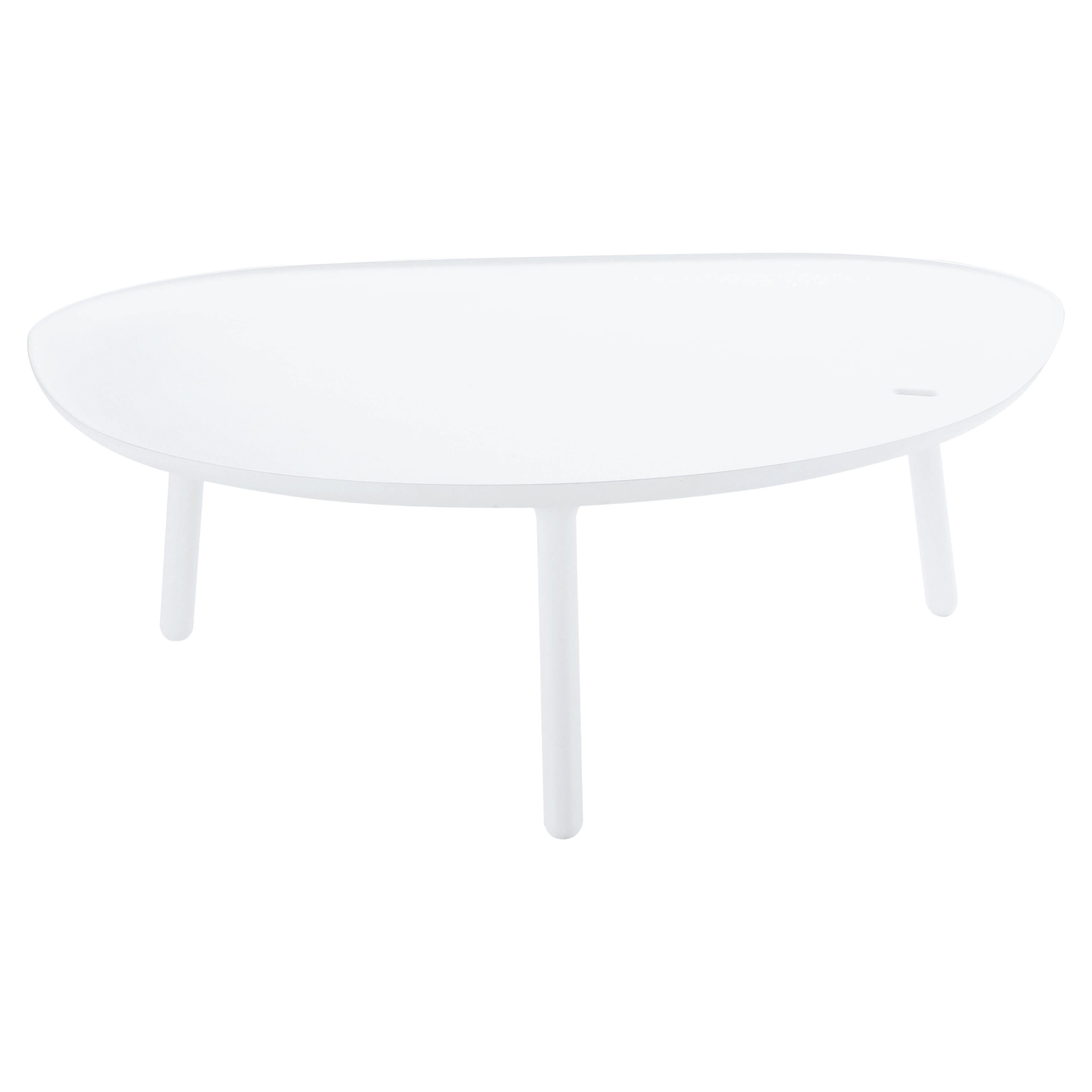 Zanotta Ninfea Small Table in White Acrylic Resin by Ludovica+Roberto Palomba