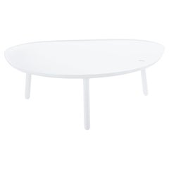 Petite table Zanotta Ninfea en résine acrylique blanche par Ludovica+Roberto Palomba