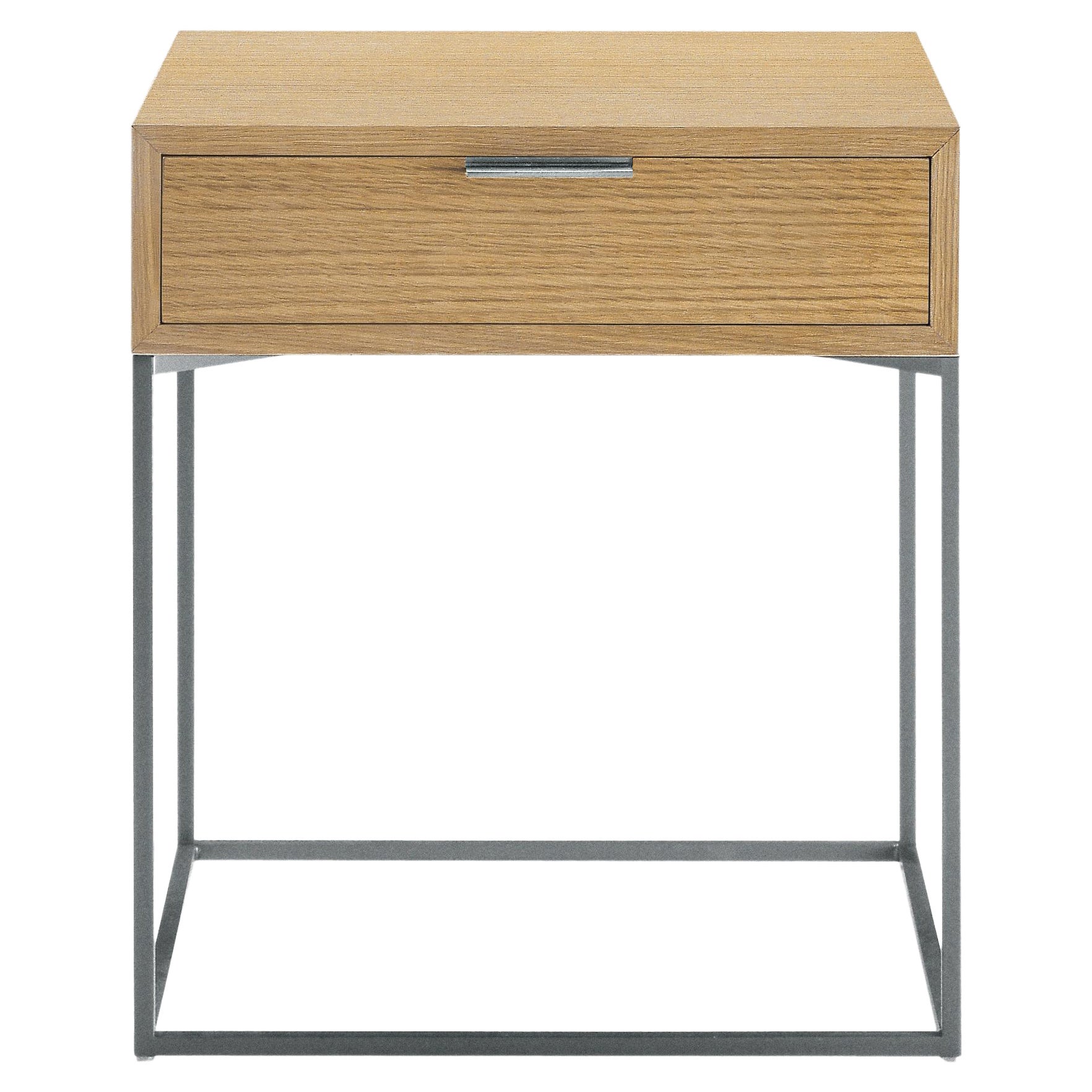 Table de nuit Zanotta Oscar en finition chêne naturel par Emaf Progetti