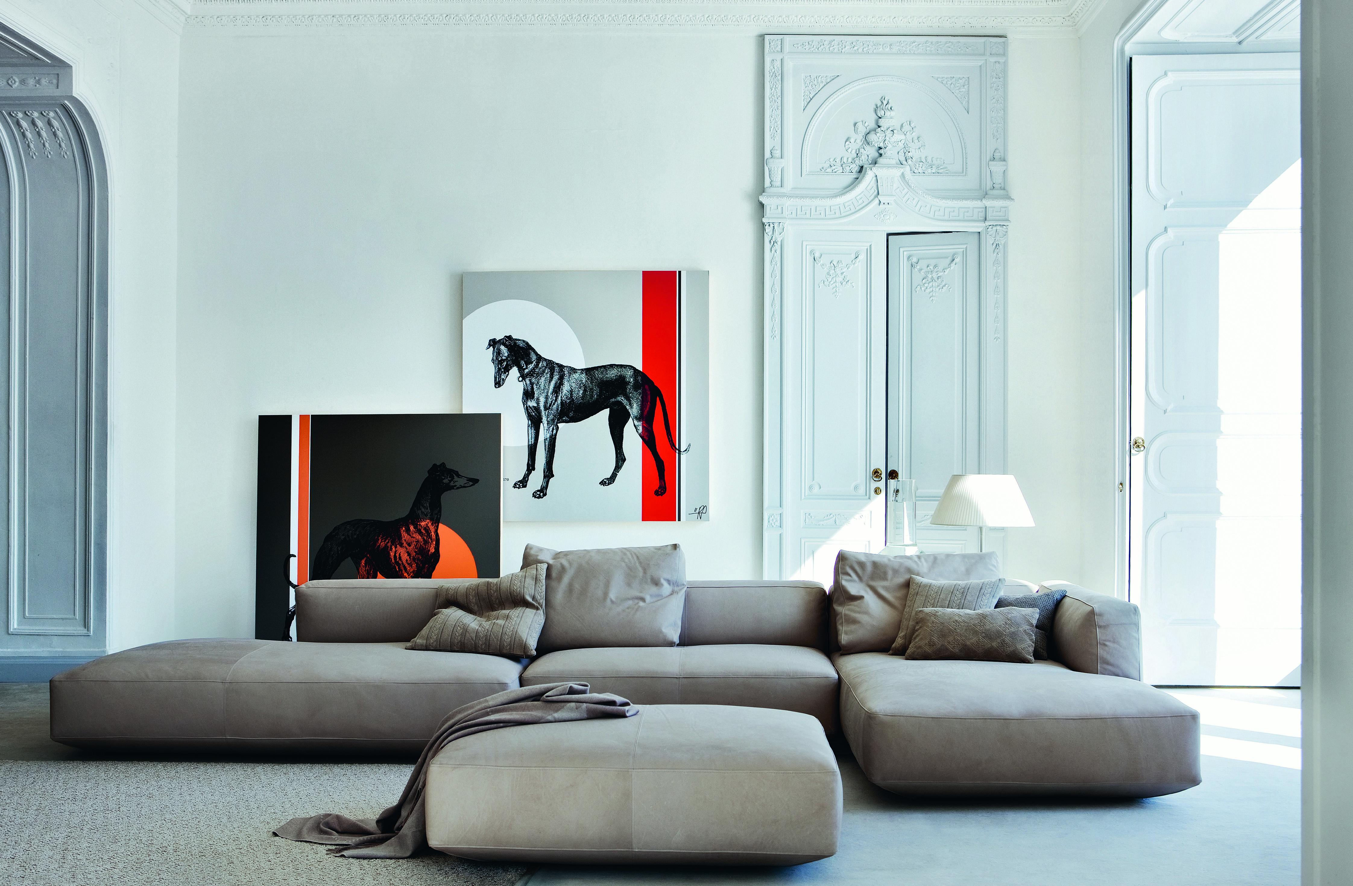 Modulares Sofa „Zanotta Pianoalto“ aus grauem Stoff von Ludovica & Roberto Palomba im Angebot 3