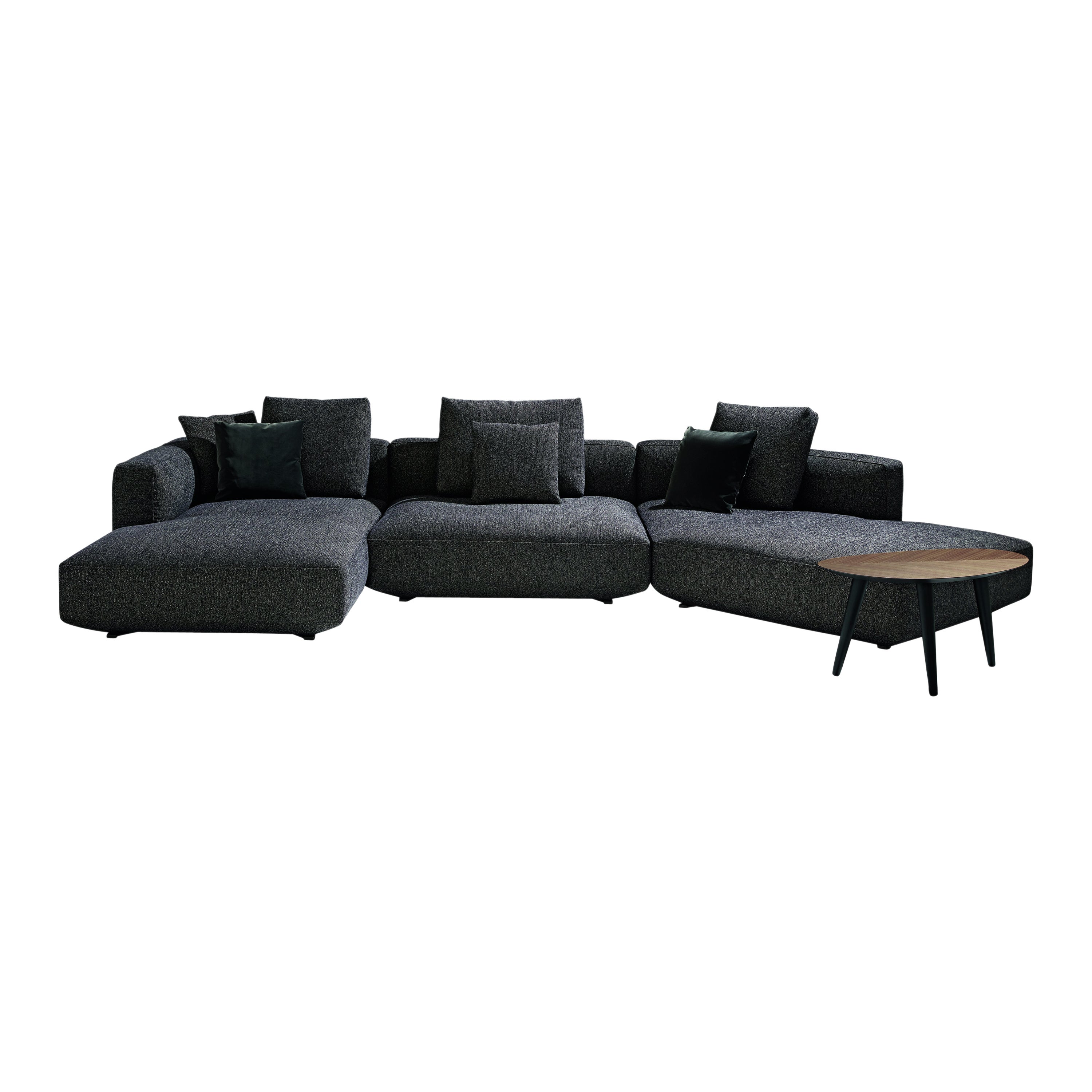 Zanotta Pianoalto Modular Sofa in Grey Fabric by Ludovica & Roberto Palomba