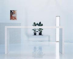 Zanotta Quaderna 2830 Desk in White Plastic Laminate by Superstudio