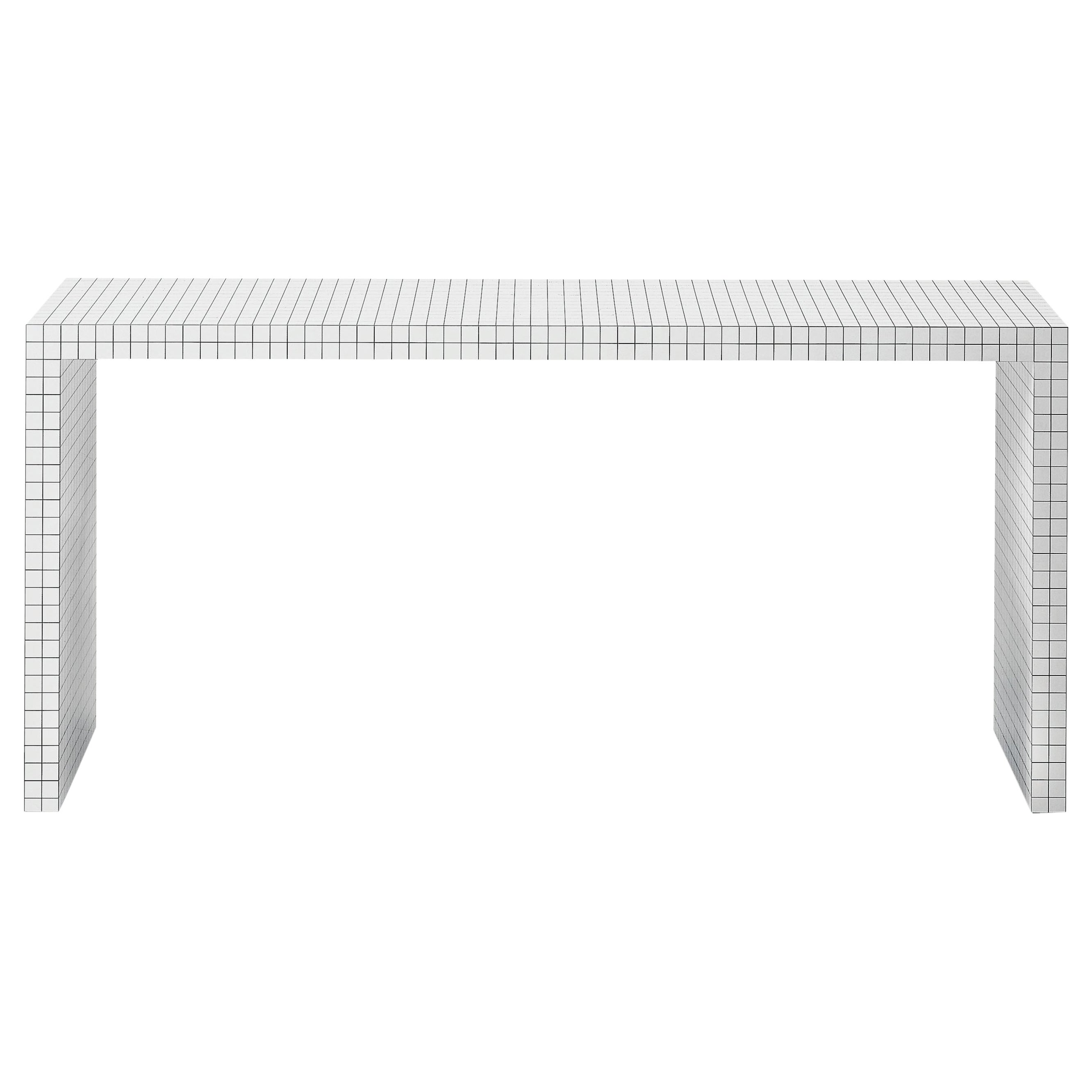 Zanotta Quaderna 2750 Console Table in White Plastic Laminate by Superstudio