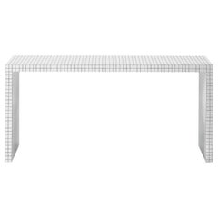 Tavolo Consolle Zanotta Quaderna 2750 in laminato plastico bianco di Superstudio