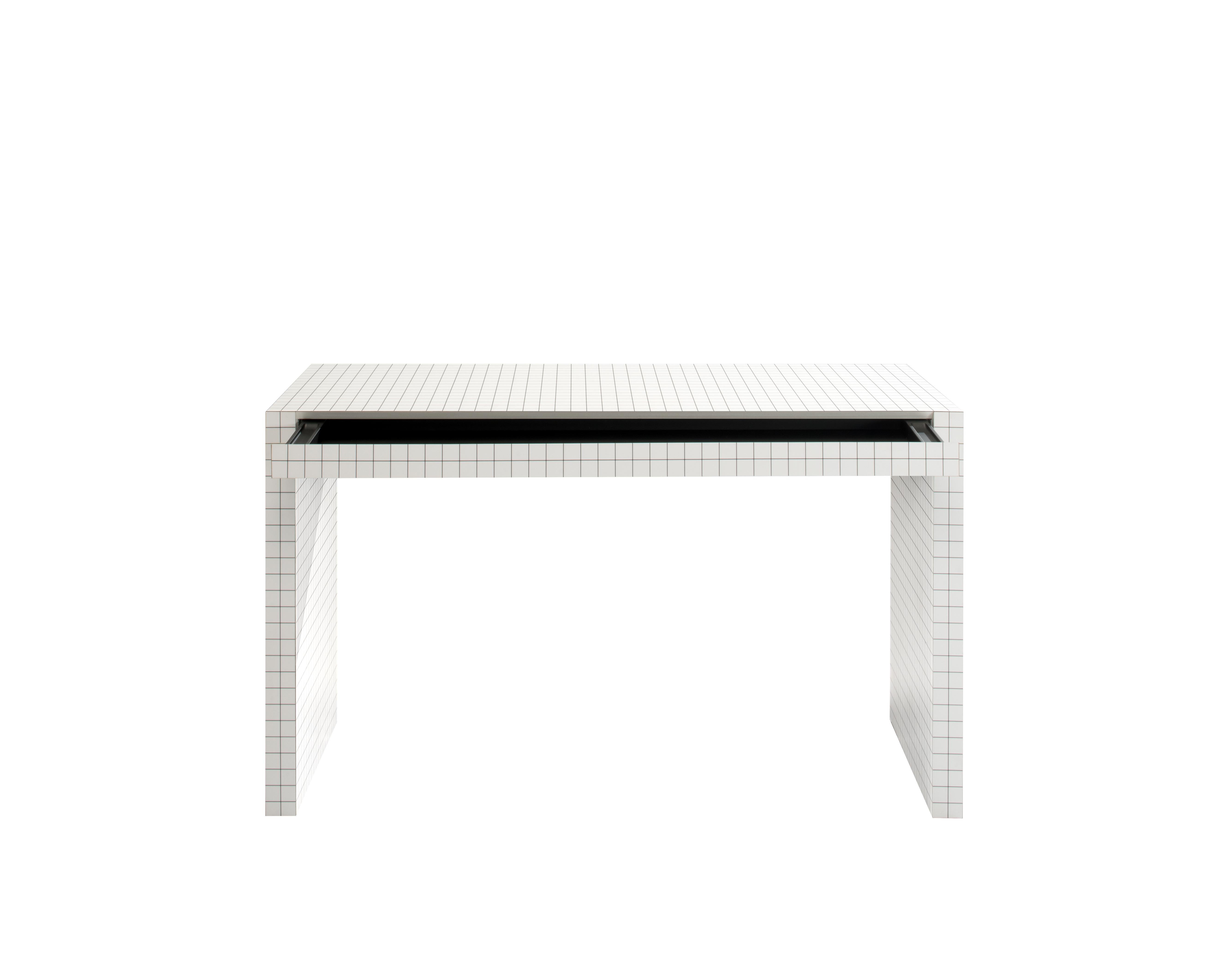 Zanotta Quaderna 2750 Writing Desk in White Plastic Laminate by Superstudio
