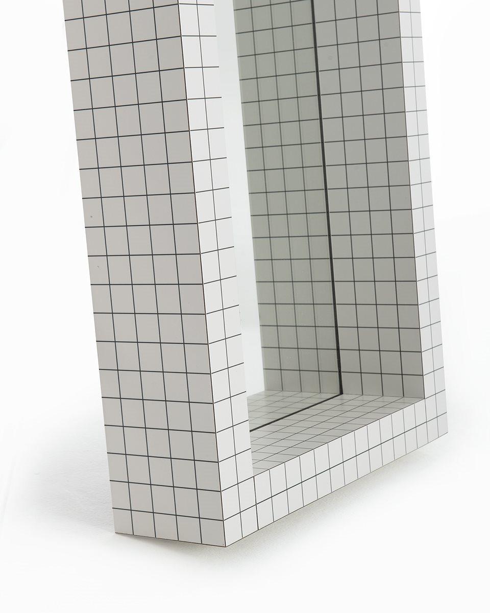 Italian Zanotta Quaderna 476 Mirror by Superstudio For Sale