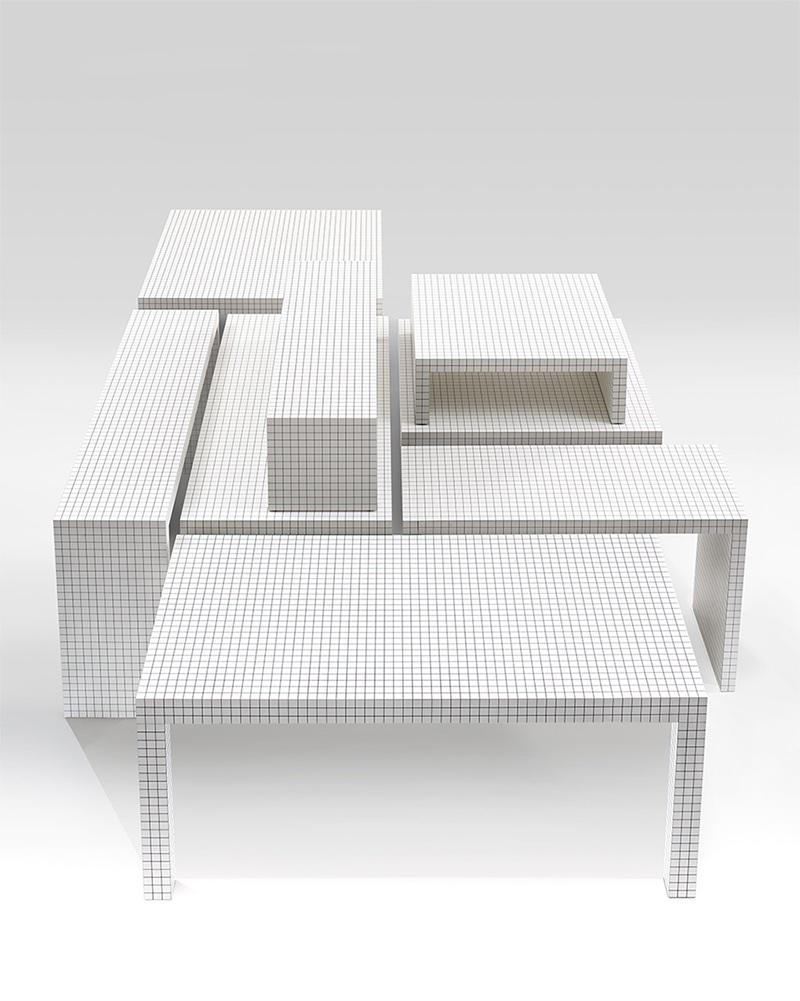 Contemporary Zanotta Quaderna 656 table by Superstudio For Sale