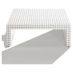 Zanotta Quaderna 656 Small Table in White Plastic Laminate by Superstudio