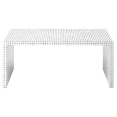 Zanotta Quaderna Table/Writing Desk in White Plastic Laminate by Superstudio