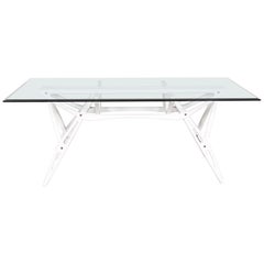 Zanotta Real Designer Glass Table White