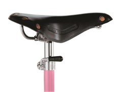 Zanotta Sella Seat in Pink Lacquered Steel Column with Cast-iron Base