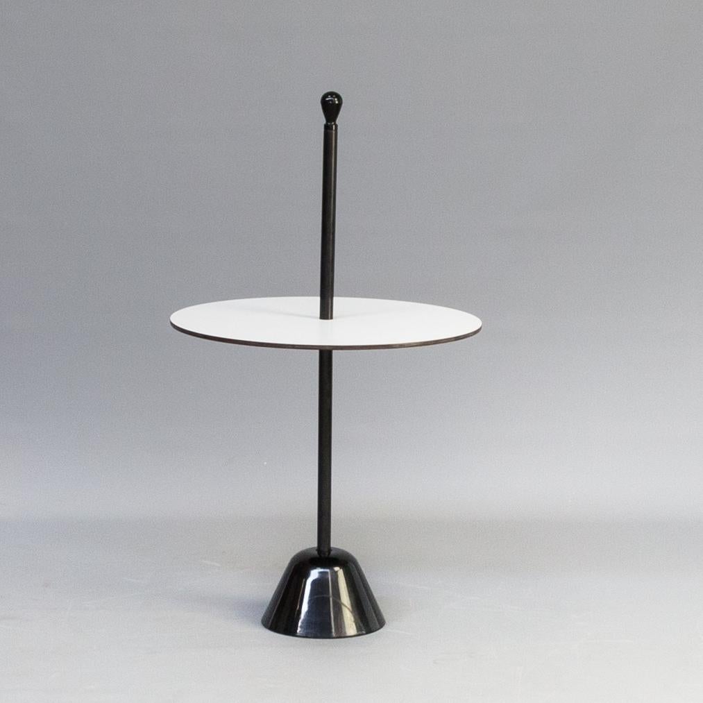 Zanotta Servomuto Small Table Black and White In Excellent Condition In New York, NY