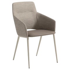 Zanotta Vierer-Set Tusa Sessel aus Leder und Stoff von Rodolfo Dordoni