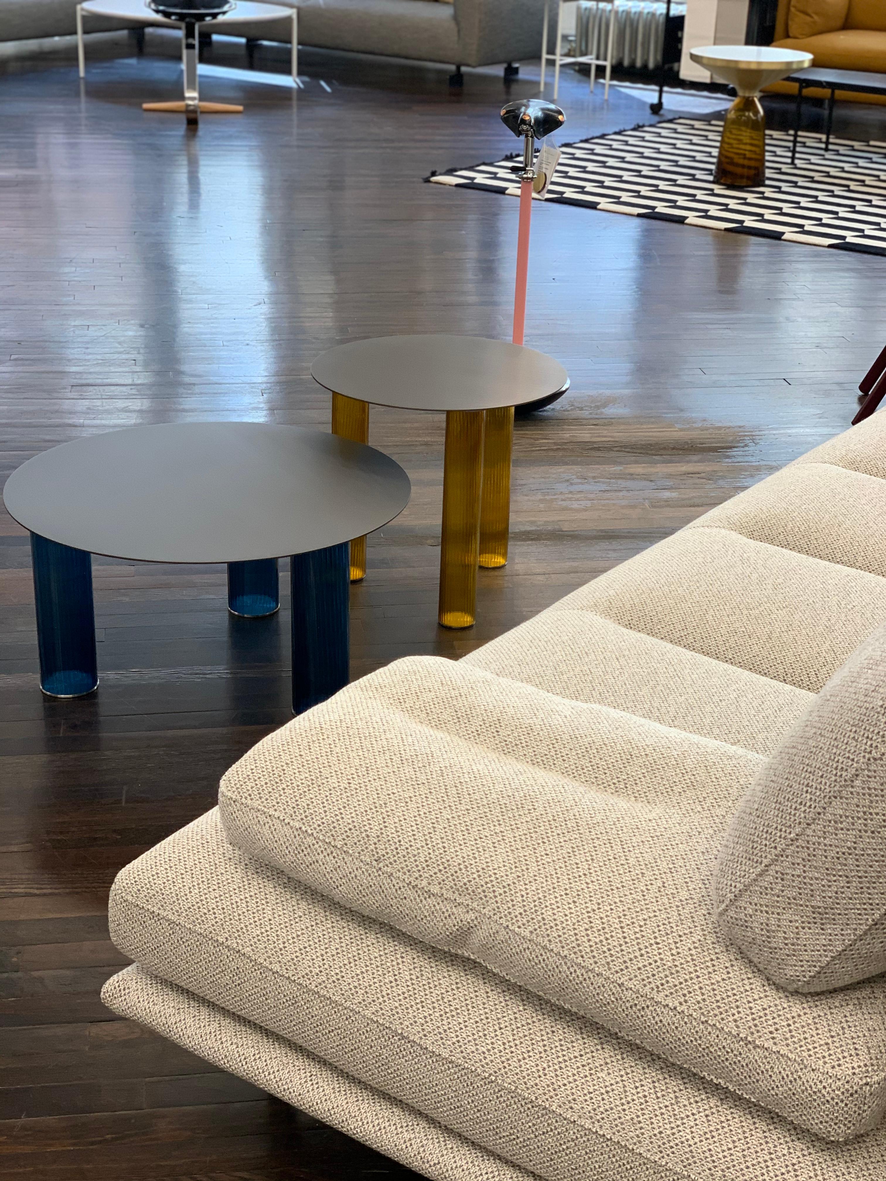 Glass Zanotta Set of Two Echino Tables by Sebastian Herkner