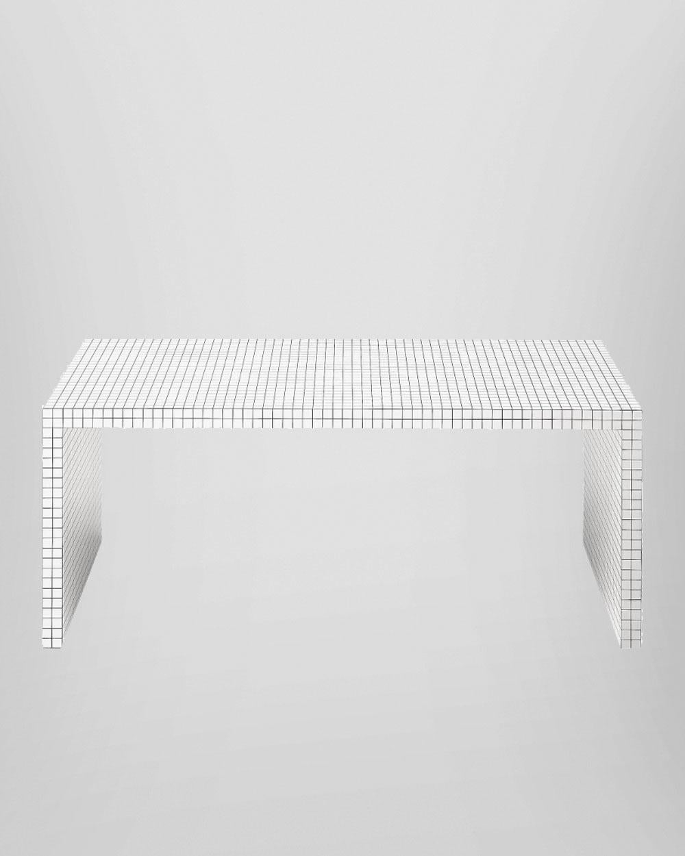 Zanotta Small Quaderna Table/Writing Desk in White Plastic Laminate, Superstudio In New Condition For Sale In Brooklyn, NY