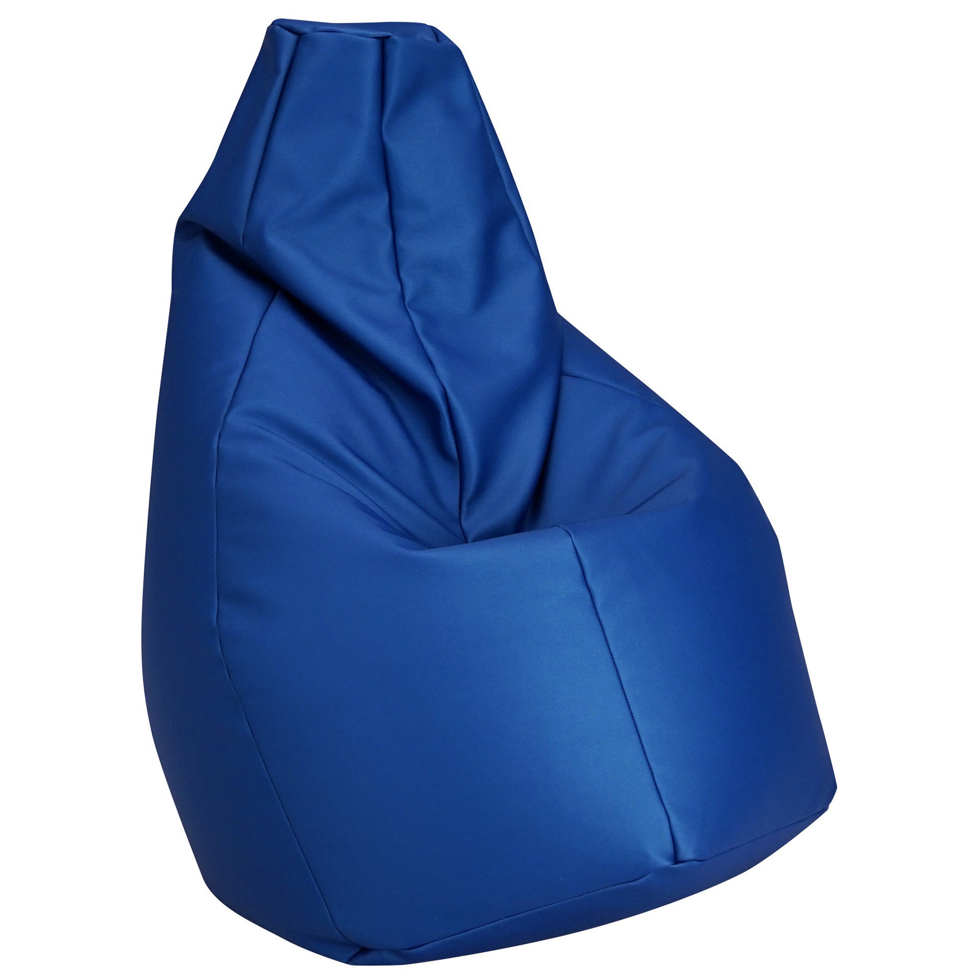 Kleiner Zanotta-Sacco aus blauem Vip-Stoff von Gatti, Paolini, Teodoro